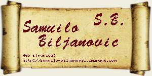 Samuilo Biljanović vizit kartica